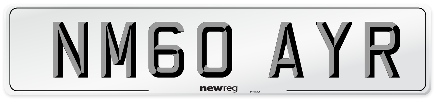 NM60 AYR Number Plate from New Reg